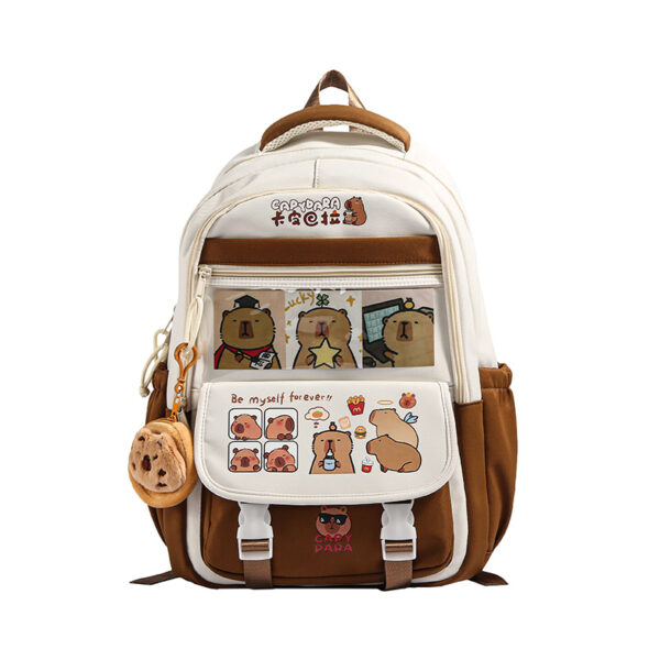 Capabala Schoolbag Cute Capybara Primary School Large Capacity - Image 5