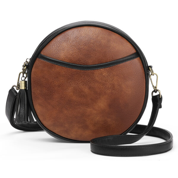 European And American Shoulder Retro Small Round Bag - Image 5
