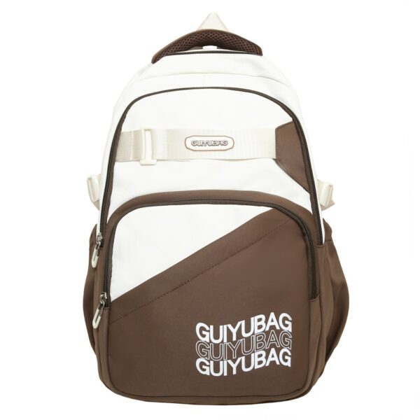 Large Capacity Lightweight Simple Textured Backpack - Image 10