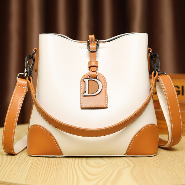Retro Bucket Hand Shoulder Soft Leather Cross-body Bag - Image 7