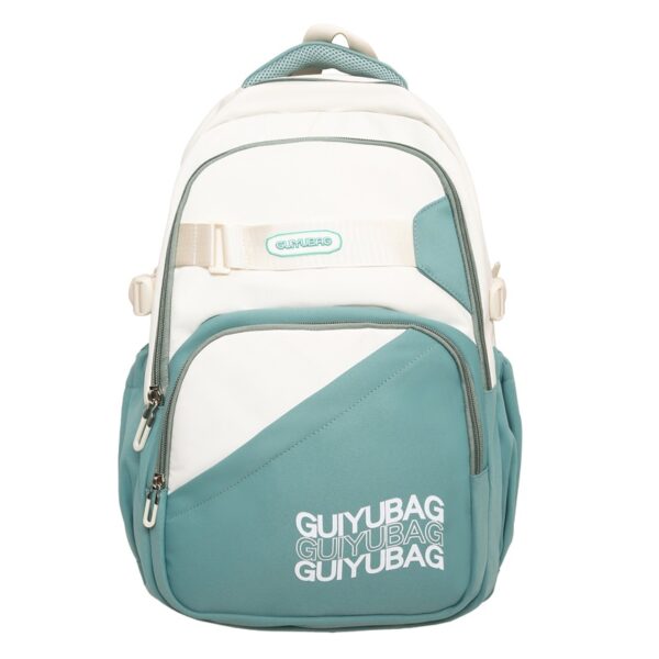 Large Capacity Lightweight Simple Textured Backpack - Image 9
