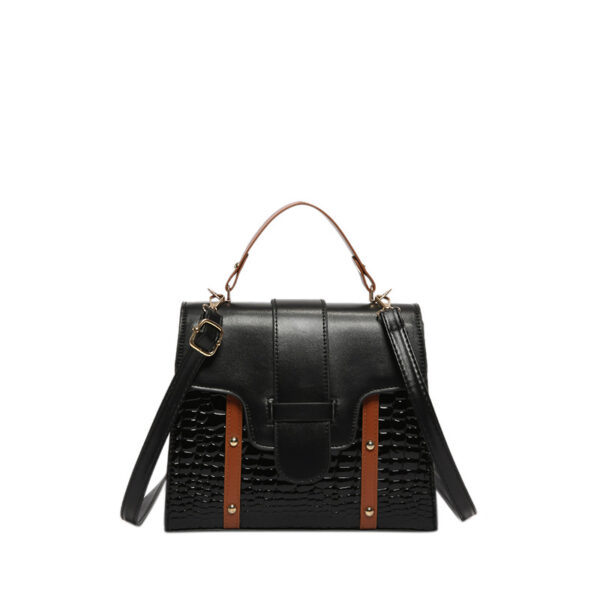 Contrast Color Alligator Print Handbag Retro Style - Image 6