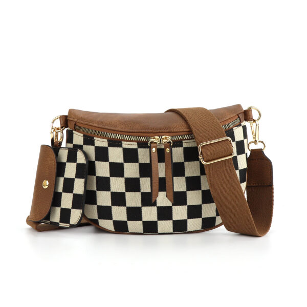 Plaid Waist Trendy All-match Messenger Bag - Image 5