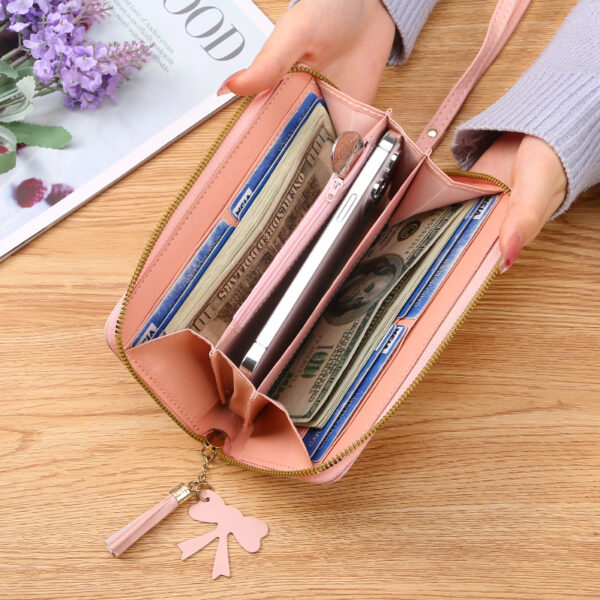Women's Zipper Stitching Solid Color Tassel Wild - Image 3