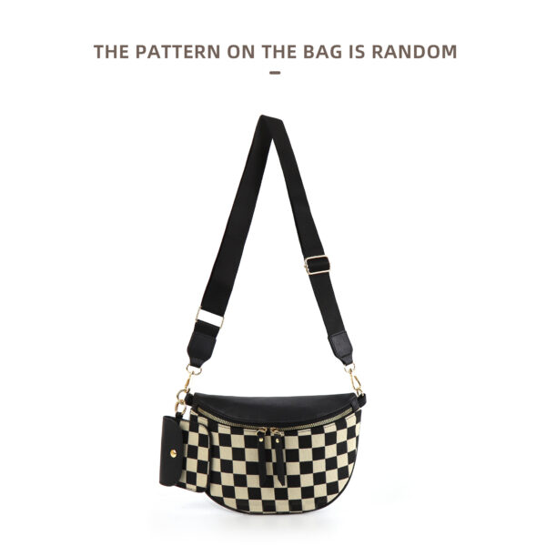 Plaid Waist Trendy All-match Messenger Bag - Image 7