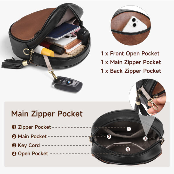 European And American Shoulder Retro Small Round Bag - Image 2