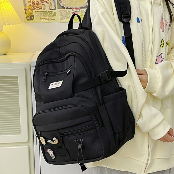 Fashion Color Contrast Large Capacity Travel Backpack - Image 4