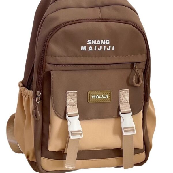 Contrast Color Large Capacity High School Student All-match Computer Backpack - Image 5