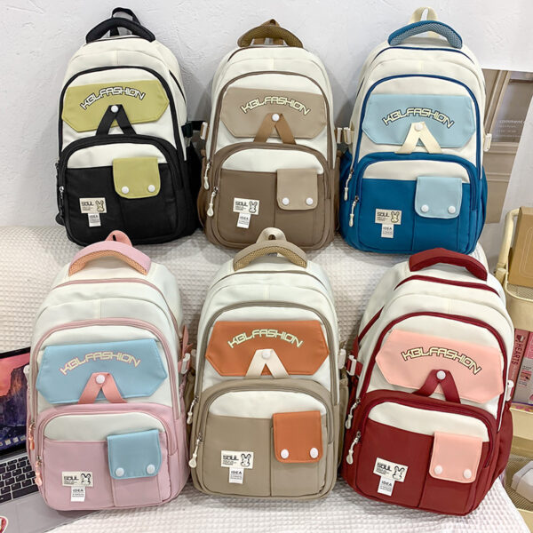 New High School And College Student Schoolbag Spine Protection Large Capacity - Image 3