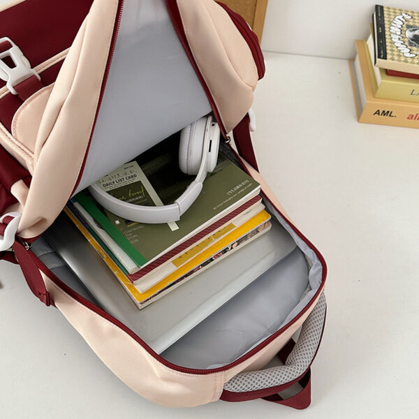 Preppy Style Korean Style Retro Large Capacity Travel Backpack - Image 4
