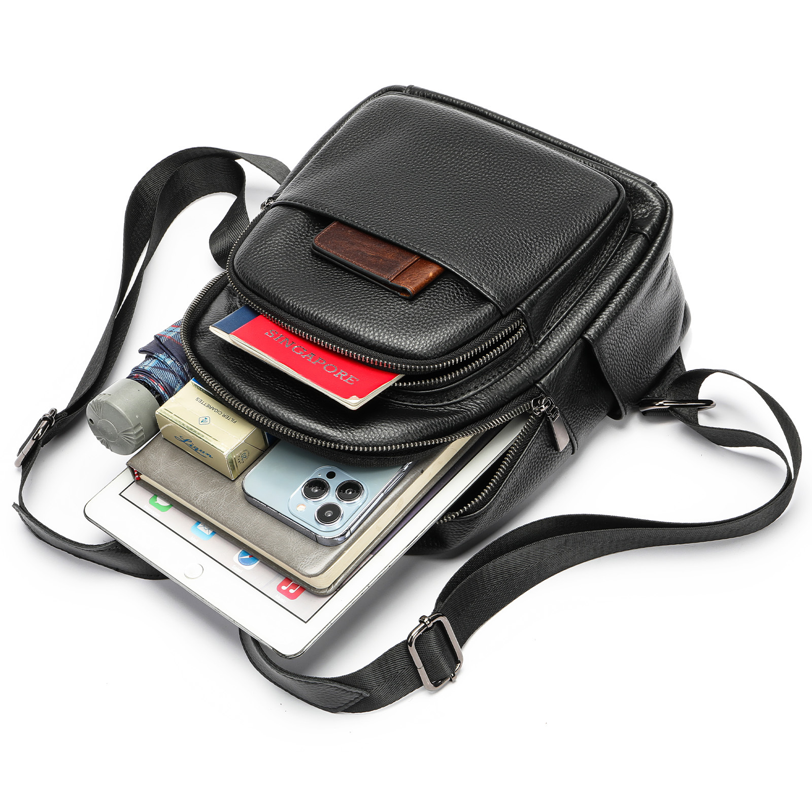 Women's Affordable Luxury Fashion Leather Portable Backpack - Image 2