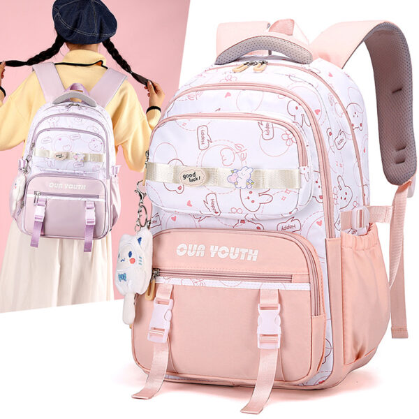 Cute Girl Lightweight Ins Style Large Capacity Lightweight Backpack - Image 3