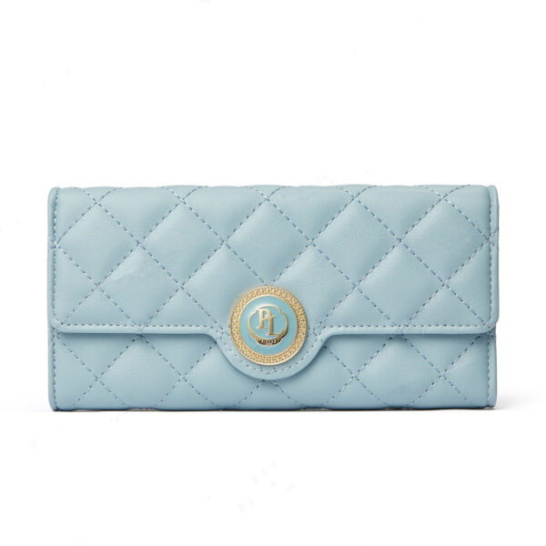 Rhombus Wallet Women's Long Tri-fold Large Capacity - Image 8