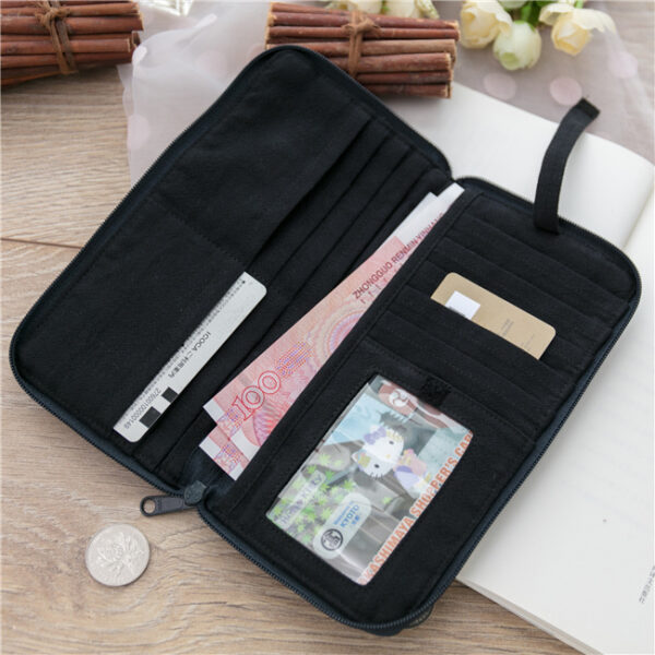 Cute Qile Cat Women's Fashion Canvas Wallet - Image 4
