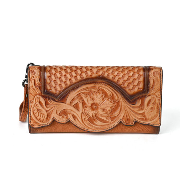 Chinese Style Embossed Wallet Top Layer Long Cowhide Fashion - Image 6