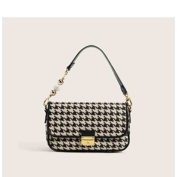 Fashion Ins Houndstooth Pattern Shoulder Bag - Image 4