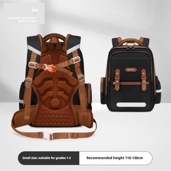 Large Capacity Burden-reducing Waterproof Children's Spine Protection Schoolbag - Image 3