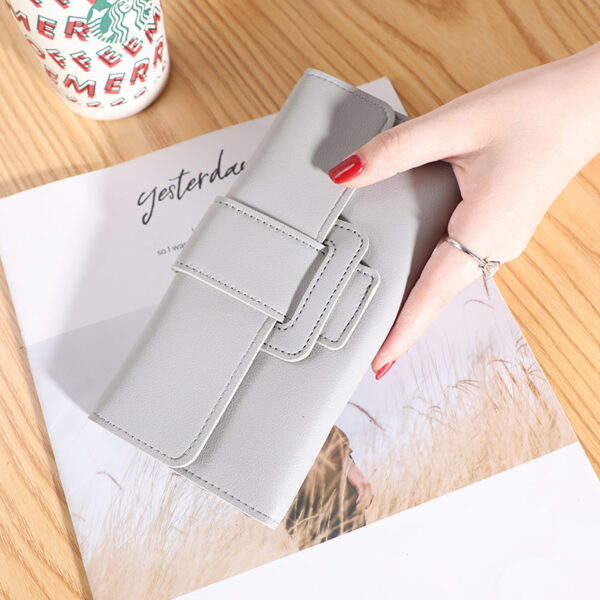 Women's Long Wallet Tri-fold Clutch Large Capacity - Image 10