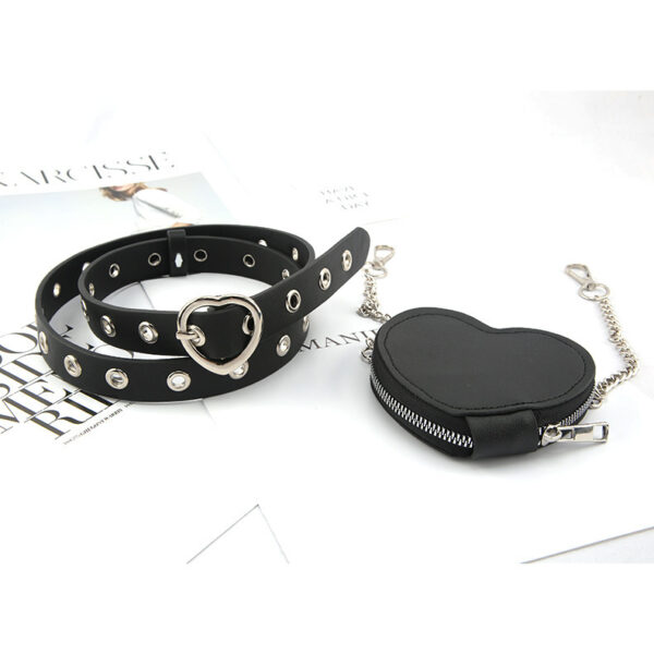 Mini Love Heart Belt Small Waist Bag Detachable Belt Decoration Bag - Image 4