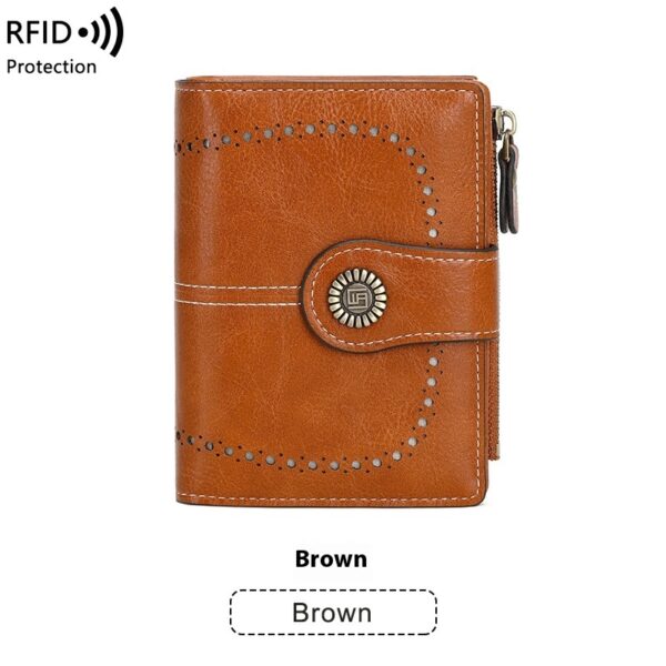 RFID Anti-theft Swiping Women's Wallet Multiple Card Slots Buckle Wallet - Image 10