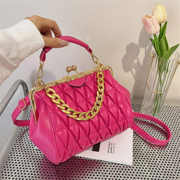Textured Pleated New Fashionable Shoulder Messenger Bag For Women - Image 3