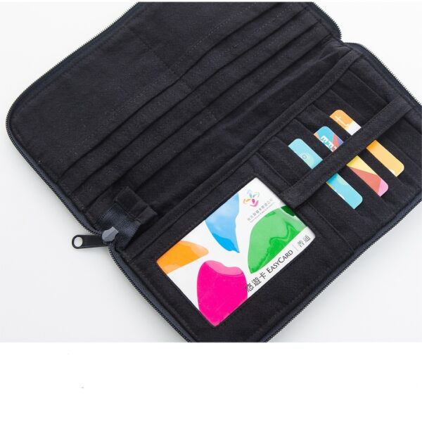 Cute Qile Cat Women's Fashion Canvas Wallet - Image 3