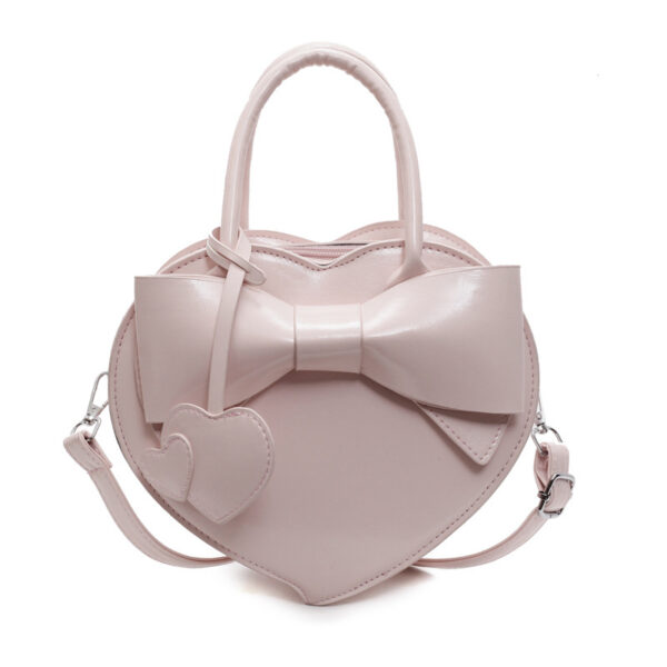 Bow Heart Bag Fashion Portable Shoulder Messenger Bag - Image 9