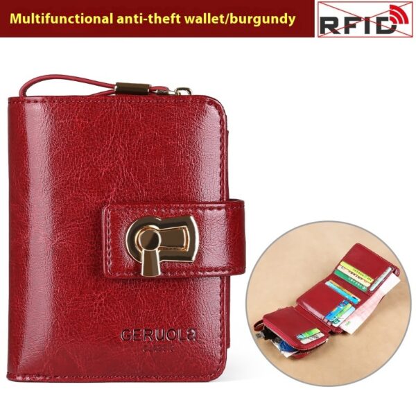 Women's Fashion Short Large Capacity Buckle Wallet - Image 5