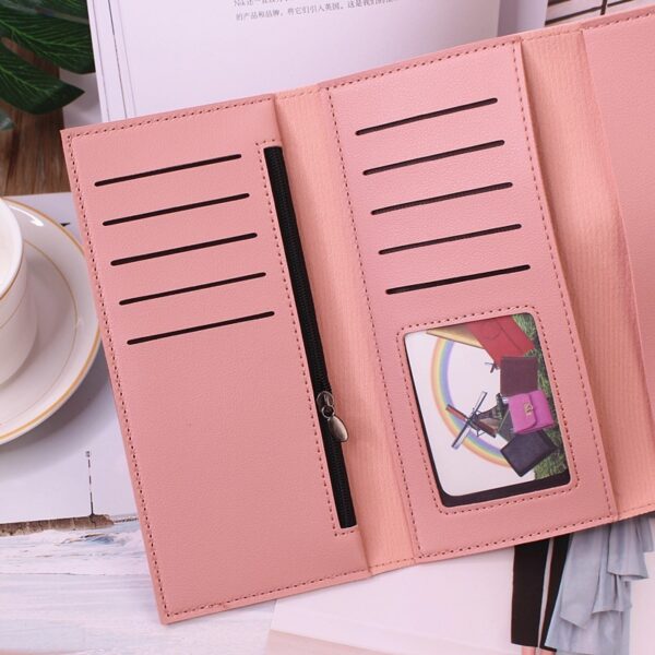Women's Long Wallet Tri-fold Clutch Large Capacity - Image 2