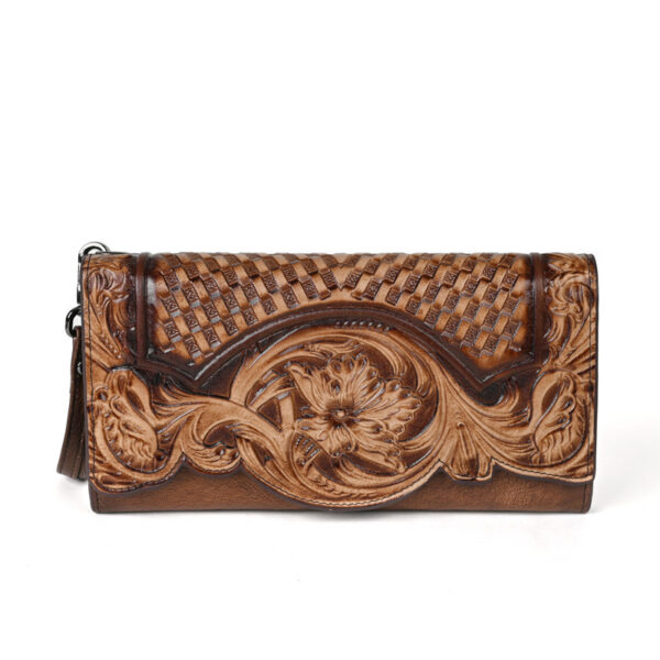 Chinese Style Embossed Wallet Top Layer Long Cowhide Fashion - Image 8