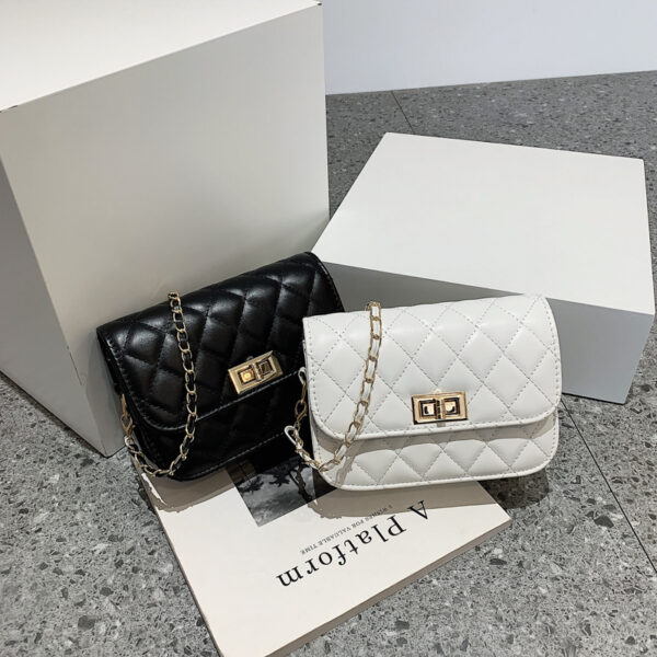 Women's Fashion Casual Diamond Chain Shoulder Messenger Bag - Image 8
