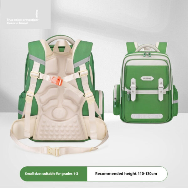 Large Capacity Burden-reducing Waterproof Children's Spine Protection Schoolbag - Image 4