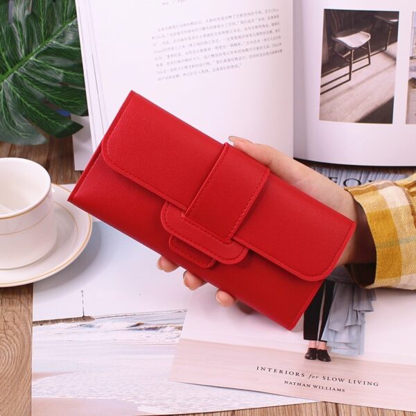 Women's Long Wallet Tri-fold Clutch Large Capacity - Image 6