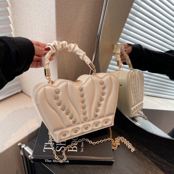 Crown Handbags High-grade Elegant Affordable Luxury Fashion Shoulder Messenger Bag - Image 5