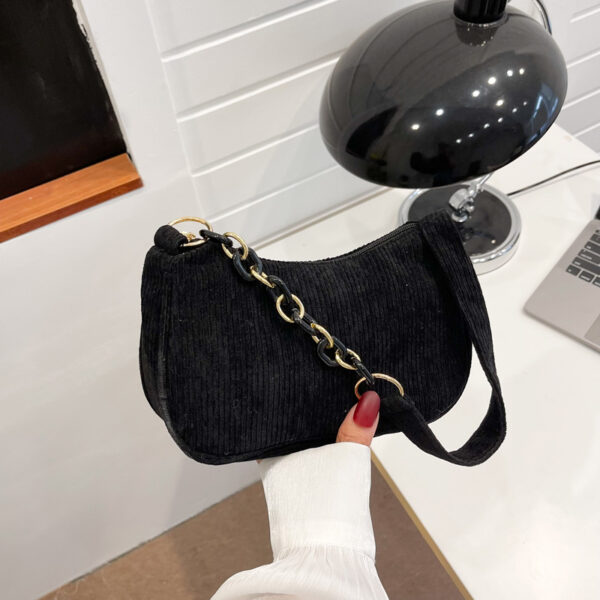 Korean Style Artistic Cloth Bag Simple Casual Corduroy - Image 2