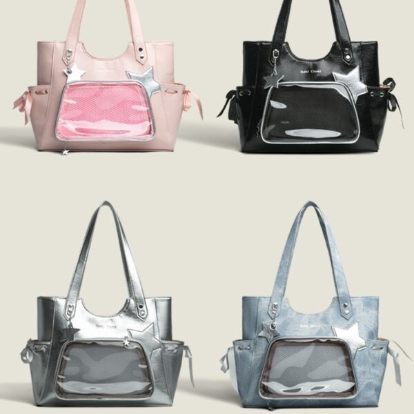 Niche Sweet Transparent Japanese Tote Bag For Women - Image 2