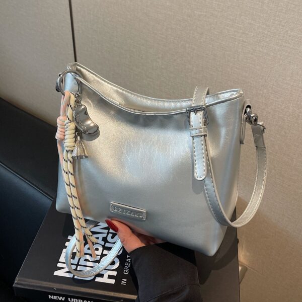 Single Shoulder Underarm Bucket Bag Women's Fashion Messenger Bag - Image 9