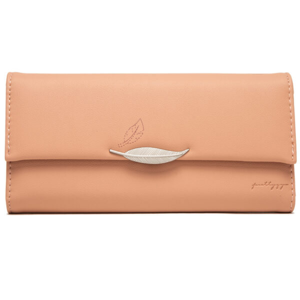 Hipster Style Leaf Buckle Simple Long Wallet Ladies - Image 6