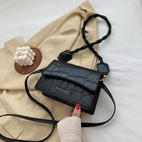 Summer Fashion Magnetic Snap Pattern Small Square Bag - Image 4
