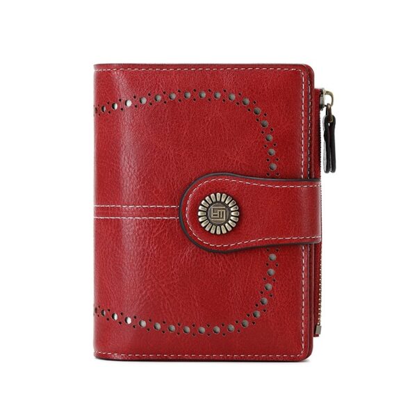 RFID Anti-theft Swiping Women's Wallet Multiple Card Slots Buckle Wallet - Image 6