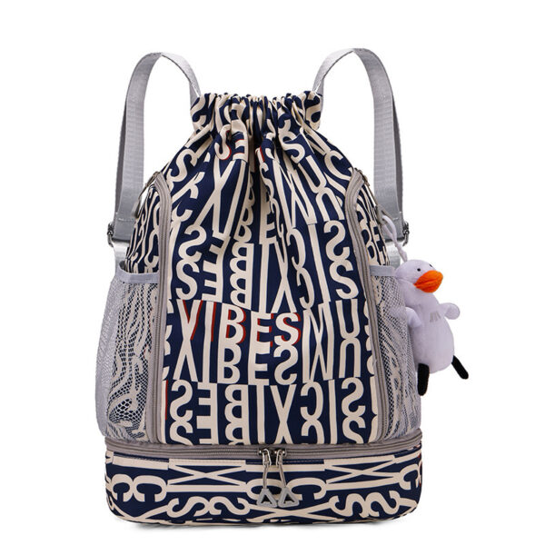 Drawstring Backpack 2 Large Capacity Multi-layer Outdoor Basketball Bag - Image 6