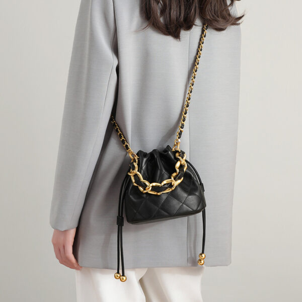 Fashion Crossbody Bucket Mini Portable Shoulder Leather Women Bag - Image 3