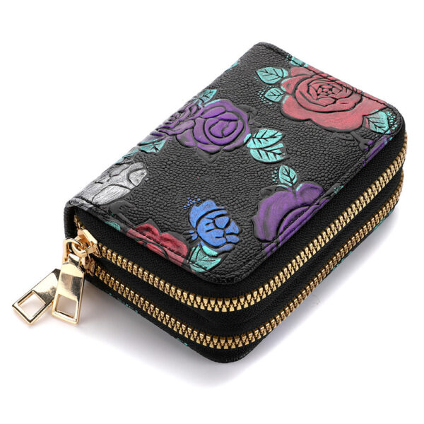 Women's Multiple Card Slots Hand-painted Wallet Double Layer - Image 4