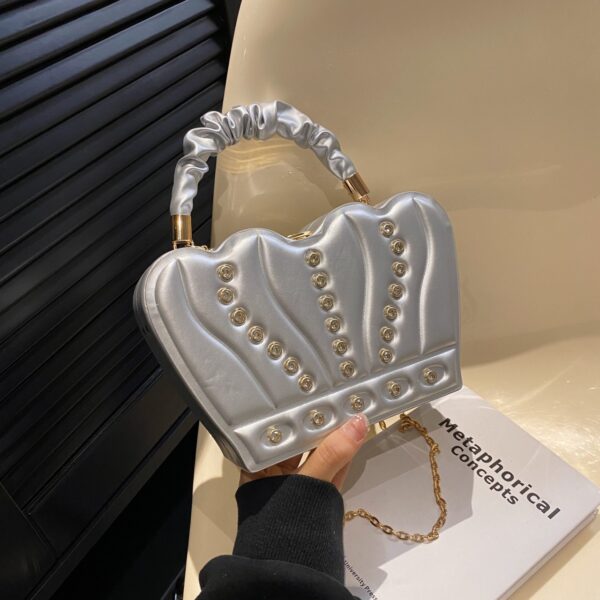 Crown Handbags High-grade Elegant Affordable Luxury Fashion Shoulder Messenger Bag - Image 4