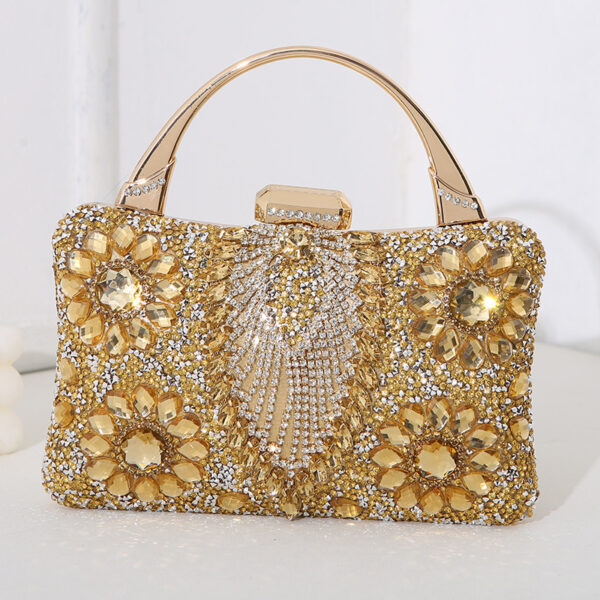 New Metal Handheld Handmade Diamond Inlaid Dinner Bag - Image 5