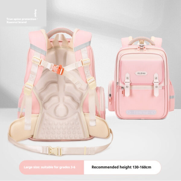 Large Capacity Burden-reducing Waterproof Children's Spine Protection Schoolbag - Image 6