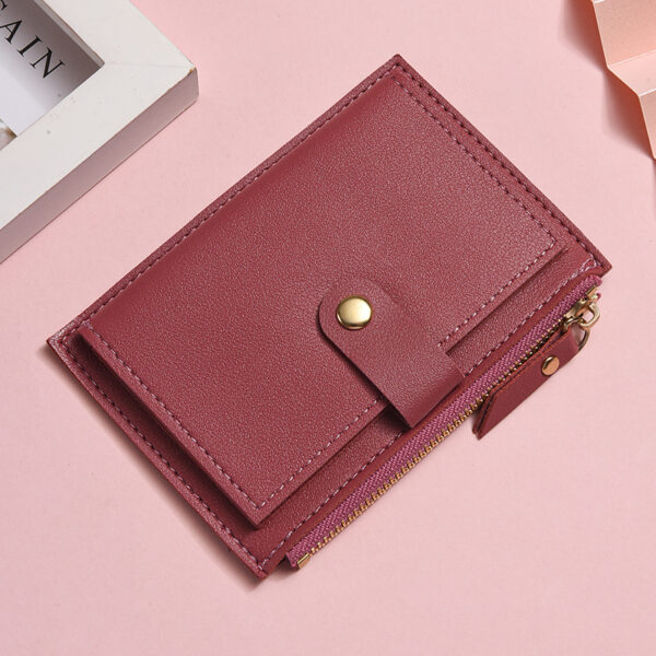 Multi Slot Student Short Zipper Coin Purse - Image 5